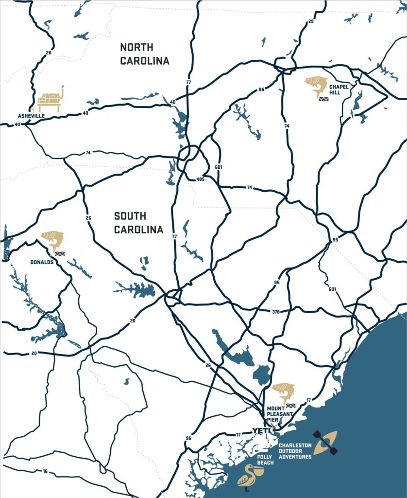 YETI Carolinas map.