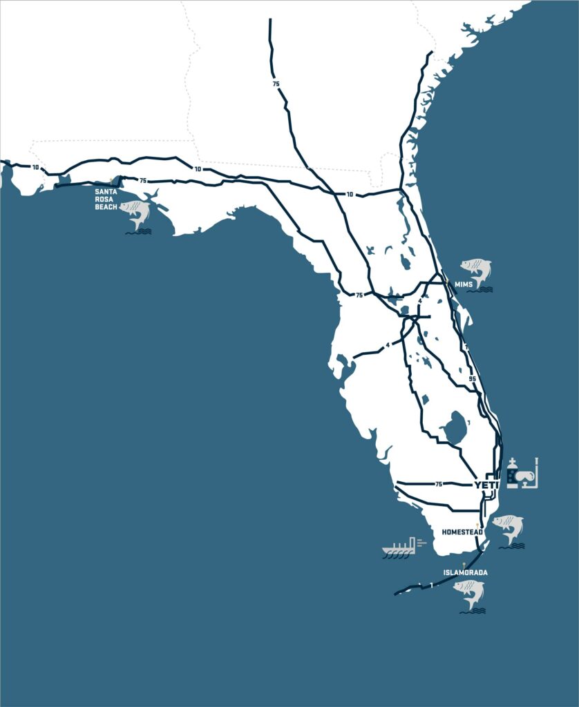 YETI Florida map.