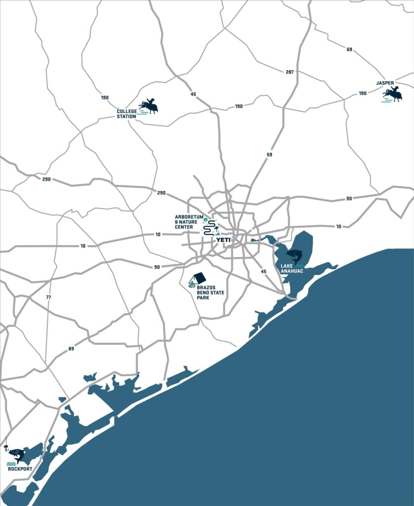 YETI Houston map.