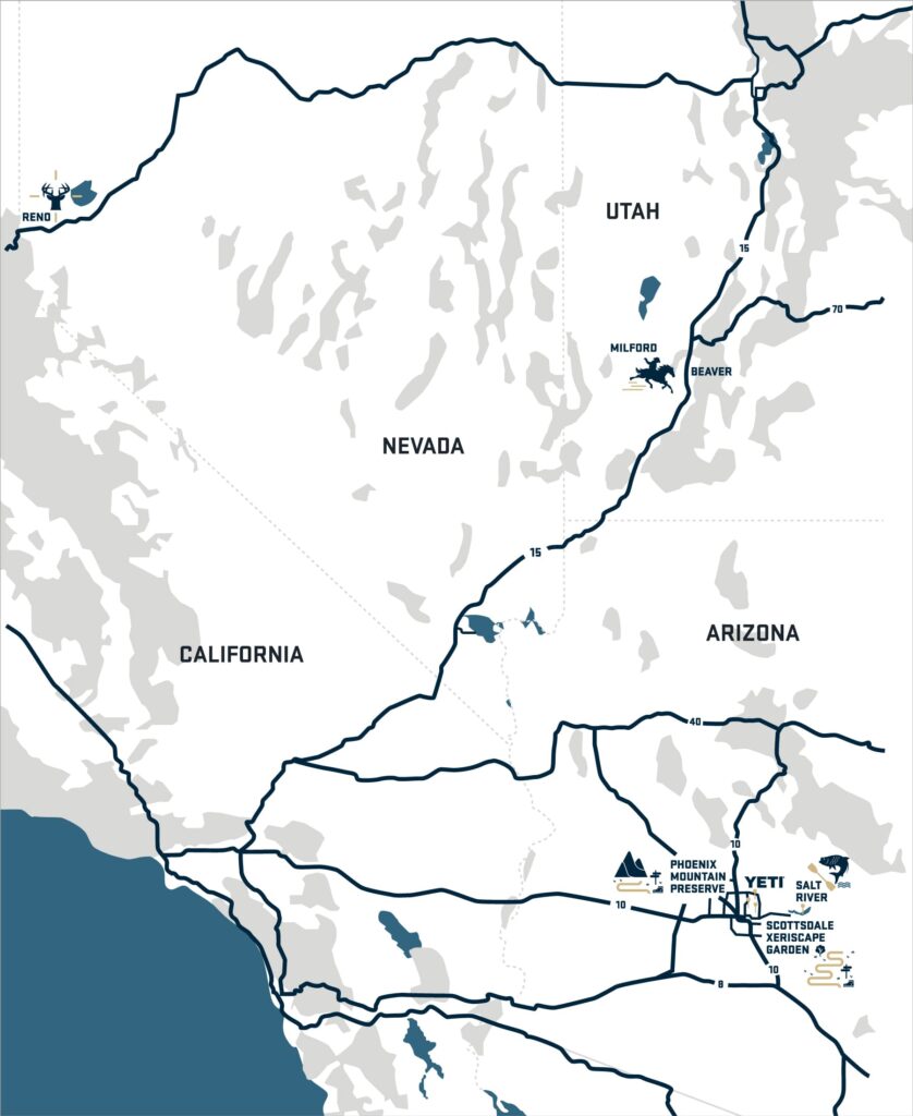 YETI Nevada map