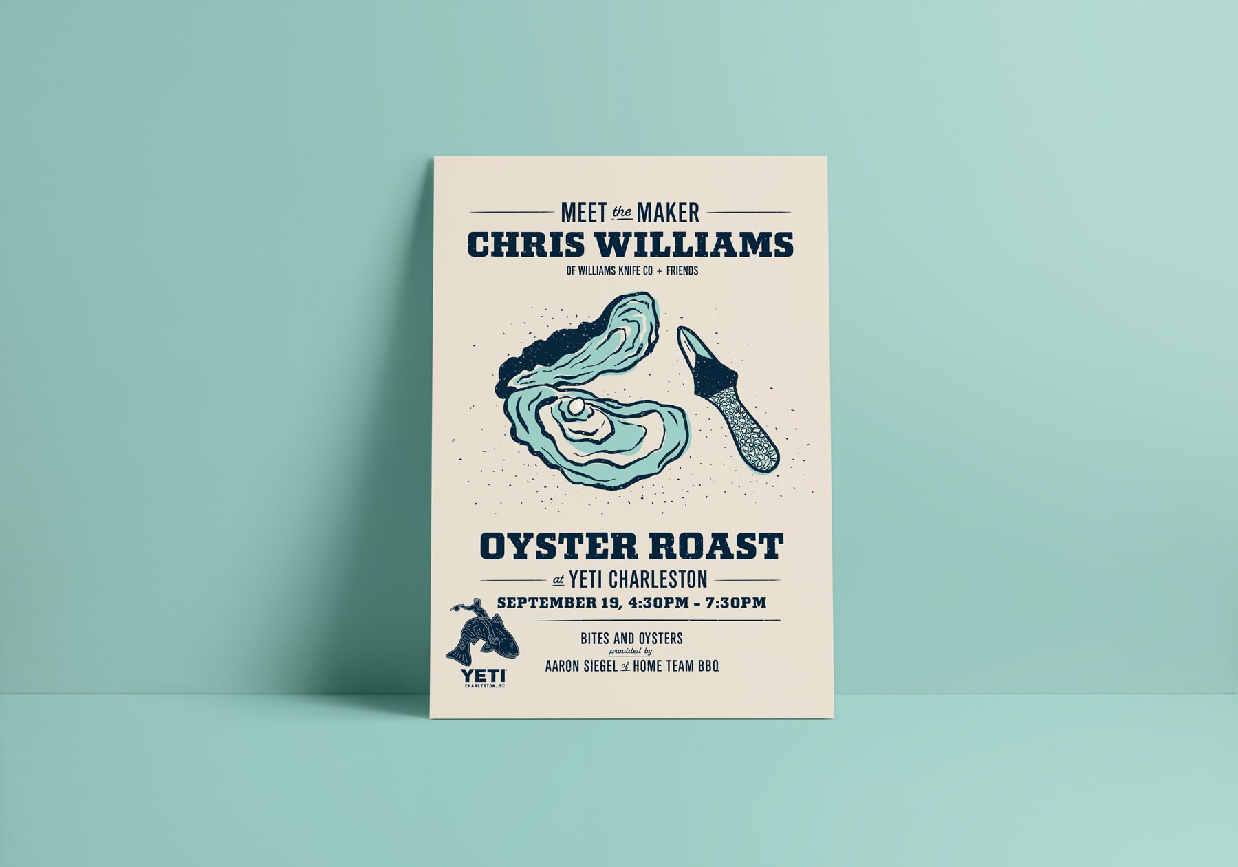 YETI Oyster Roast Poster.