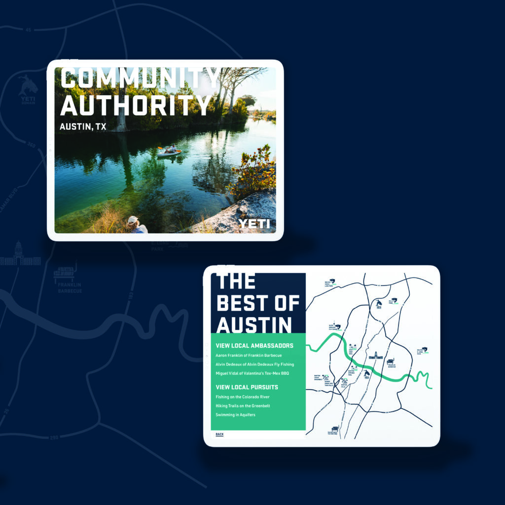 Austin community guide on iPad.