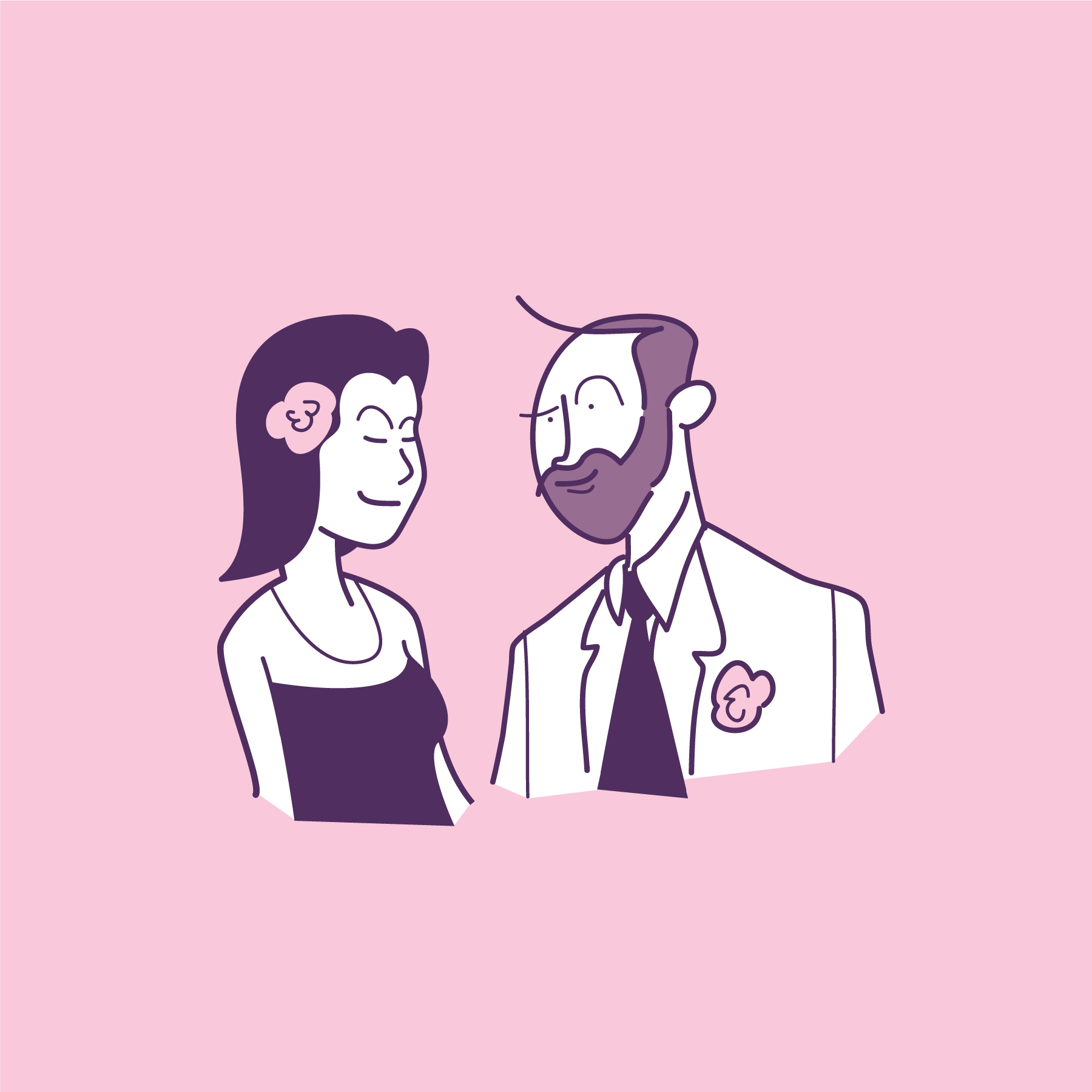 Illustration of couple.